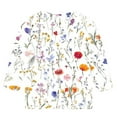 thumbnail image 4 of Girls Shirts 5t Crew Neck Tshirts Short Sleeve Tops for Girls 8-10 Floral Print Tops White Blouse for Girls New & Trending, 4 of 5
