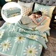thumbnail image 2 of Cooling Comforter Queen Size Washable Cotton Fabric Cover Simple Plaid Print Single/Double Extra Large Lightweight Easy Care Sofa Patchwork Blanket Summer Quilt Air Conditioning Quilt (150*200Cm), 2 of 7