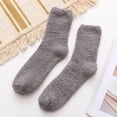 thumbnail image 2 of Resicozy Fluffy Socks for Men Soft Home Slipper Socks Winter Fashion Fluffy Sleeping Sock Light Gray, 2 of 3