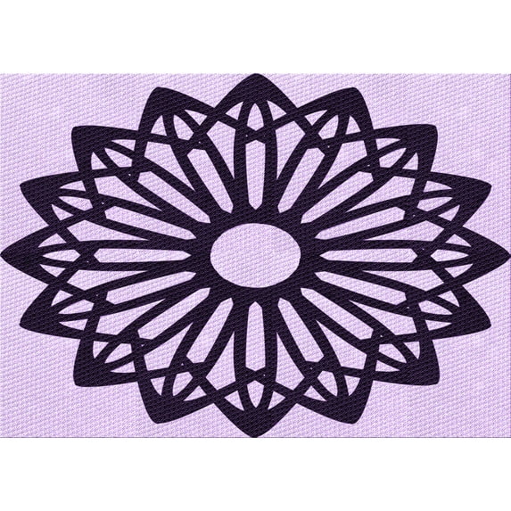 Ahgly Company Machine Washable Indoor Rectangle Transitional Blossom Pink Area Rugs, 2' x 4'