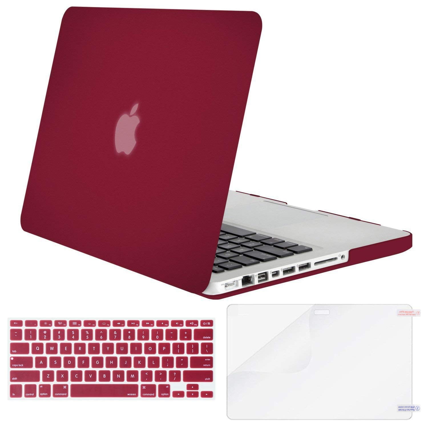 Easygoby 3in1 Case For Retina 13-Inch + Keyboard Cover Fits Model: A1502 / A1425 Matte Silky-Smooth Soft-Touch Hard Shell Case Cover For MacBook Pro 13.3 With Retina Display NO CD-ROM Drive Screen Protector- Deep Purple