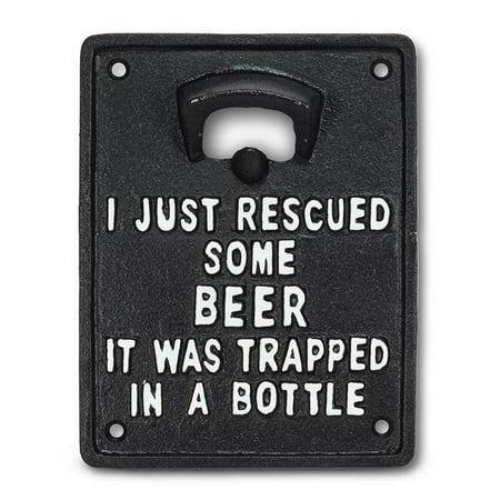 

Abbott Collections AB-27-IRONAGE-489 5 x 6.5 in. Rescued Beer Wall Bottle Opener Black