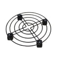 thumbnail image 2 of Yuarrent Soporte de olla movible Mover olla hueca de metal negro con cuatro ruedas Jardín y Patio No.1 Yuarrent HA024469-01, 2 of 6