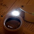 thumbnail image 4 of Lupe Lupe 40x 25mm 40x25mm 40x25 Juwelier Led Licht Glas Lupe Tragbare Beleuchtet Lupe Falten Drop Schiff, 4 of 4