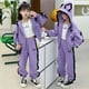 thumbnail image 4 of 2Pcs Kawaii Sanrios Anime Kuromi Cinnamoroll Children's Set Korean Version Spring Girl Cartoon Coat Jacket Pants Casual Fashion, 4 of 5