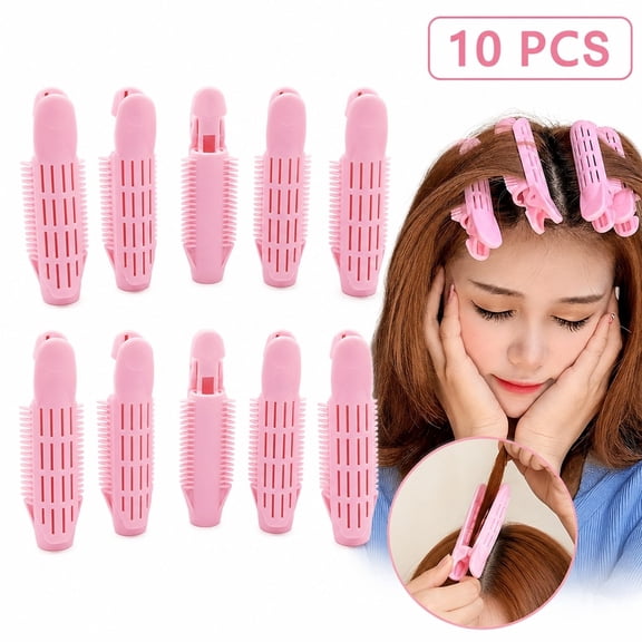 Hair Volumizing Clips, 10 Pack No Heat Root Volume Clips for Instant Lift, Wave Curl Hair Clips for Soft Bounce, Light Pink