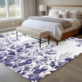 thumbnail image 4 of Large Area Rugs for Living Room Bedroom, Purple Eucalyptus Leaves 6'x9' Rug Washable Carpet Runner Indoor Outdoor, Watercolor Spring Summer Botanical Non Slip Floor Mats Rug for Kitchen, Playroom, 4 of 8