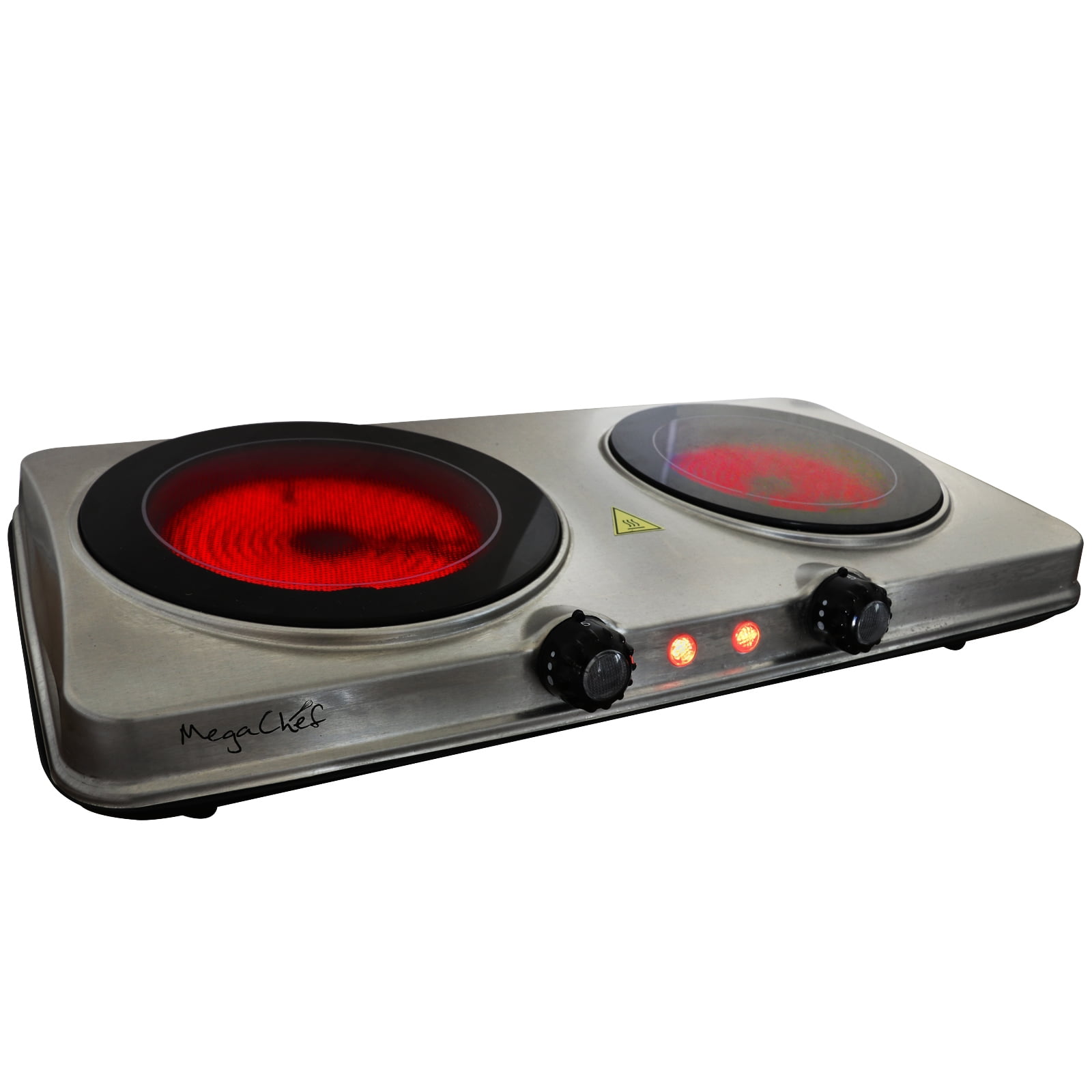 megachef ceramic infrared double cooktop