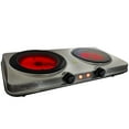 thumbnail image 2 of MegaChef Portable Dual Vitro-Ceramic Infrared Cooktop, 2 of 7