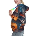 thumbnail image 2 of Lsque Modern Style Pumpkin Witch Pattern Casual Women's Hoodie,Hooded Sweatshirt with Kangaroo Pocket,Pullover Hoodie with Eye-catching Drawstrings-Large, 2 of 7