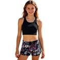 thumbnail image 5 of LIIPEE Girls Swimsuit Crop Tankinis 3 Piece Set Casual Summer Solid Color Scoop Neck Racerback Tankini Tops And Briefs Fashion Graphic Shorts Kids Pool Party Beach Swimwear,3-4 Years, 5 of 5