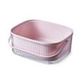 thumbnail image 1 of Reheyre Stackable Drain Basket with Handle PP Nordic Style Double-layer Washing Strainer Kitchen Supplies, 1 of 8