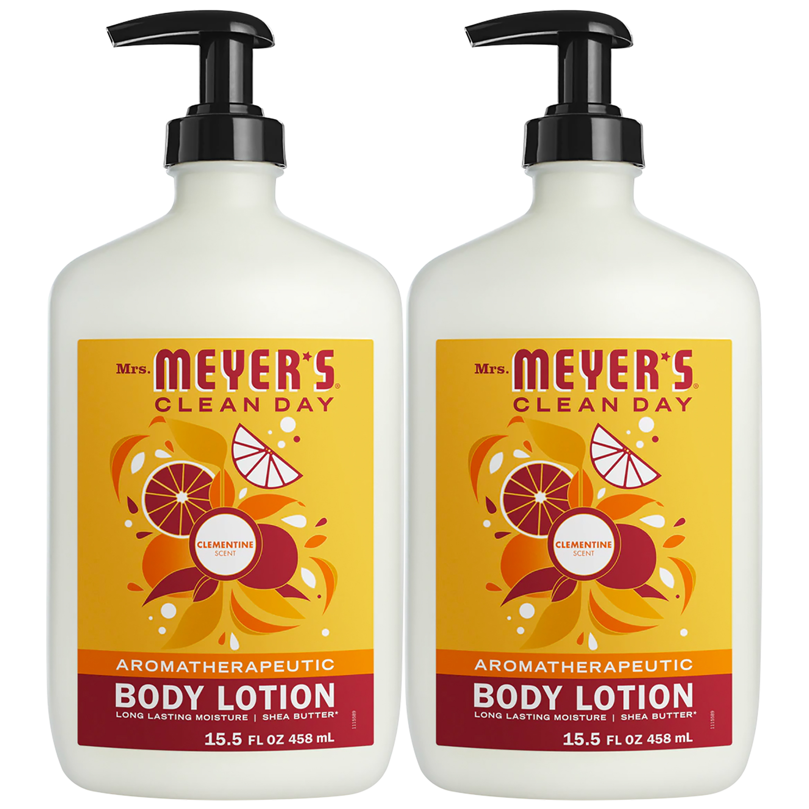 Mrs. Meyer's Clean Day Body Lotion, Clementine, 15.5 oz (2Pack
