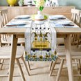 thumbnail image 2 of Table Runner Dresser Scarves 72 Inch Long, Farm Truck Gnome and Bee Linen Dining Table Runners Retro Wood Grain Sunflower Tabletop Scarf for Wedding Holiday Party Kitchen, 2 of 7