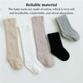 thumbnail image 3 of Linyer Baby High Socks Cotton Spring Autumn Children Toddler Tights Stockings Soft Comfortable Washable Footwear Supplies for Boys Gray M, 3 of 8