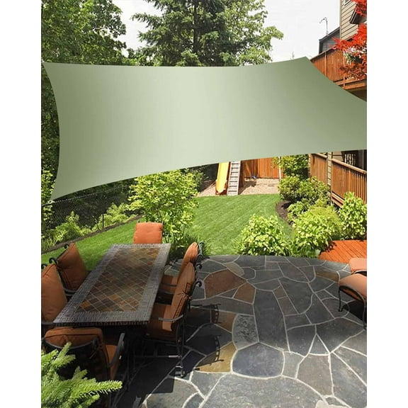 Sun Shade Sail 8x10Ft Ombre Abstract Gradient Light Sage Green Uv Block Sunshade Canopy Outdoor Shade Cover Rectangle Shade Cloth For Patio Garden Yard Deck Pergola