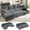Corduroy Gray, variant on BedLuxury 59" Sleeper Loveseat With Pull Out Bed, Corduroy Sofa Bed With USB Charging for Small Spaces, Corduroy Green