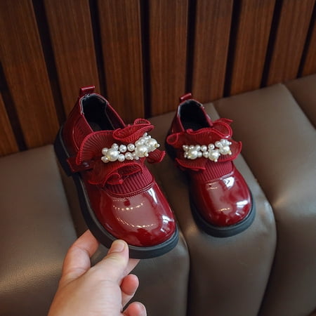 

TOWED22 Baby Sandals Girl Girls Low Heel Shoes PU Dress Shoes Casual Shoes For Wedding