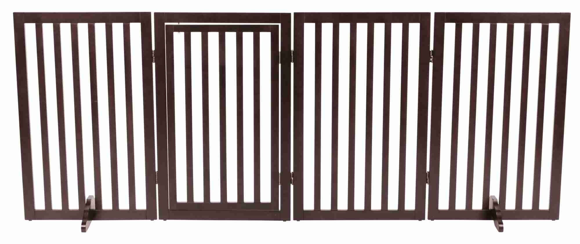 TRIXIE 4Panel Convertible Wooden Freestanding Pet Gate Pen with Pet
