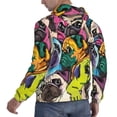 thumbnail image 6 of Daiia Colorful Pug for Men's Fashion Hoodies & Sweatshirts with Kangaroo Pocket Hooded Sweatshirt Breathable & Moisture Wicking-XX-Large, 6 of 7