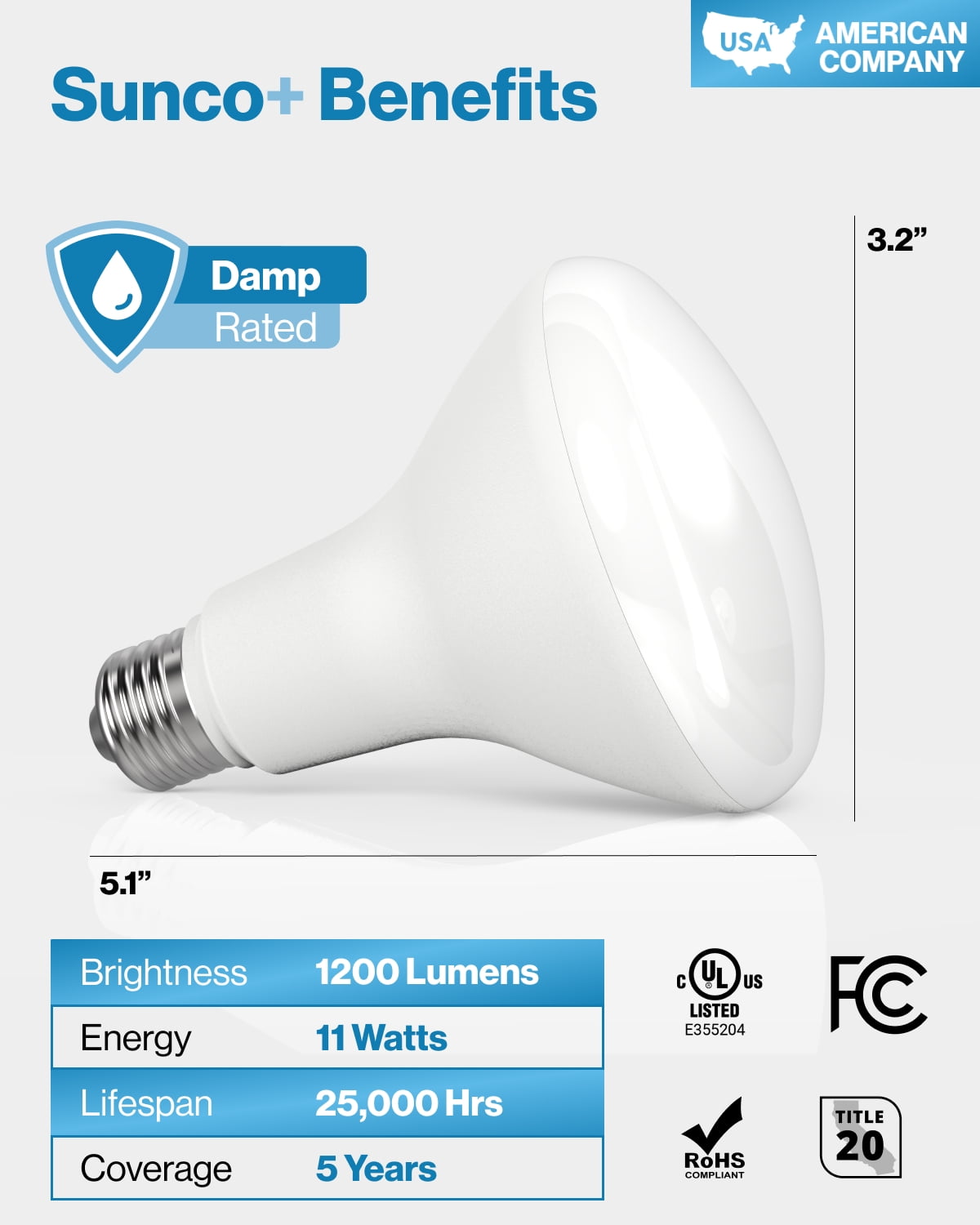 Sunco 12 Pack BR30 LED Bulbs, High Output 1200 Lumens, Indoor Flood Lights, 11W Equivalent 65W, 3000K Warm, E26 Base Interior Dimmable Recessed Can Light Bulbs