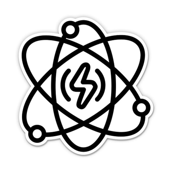 Atom Energy Science - 12" Vinyl Sticker Waterproof Decal