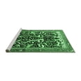 thumbnail image 2 of Ahgly Company Machine Washable Indoor Round Animal Emerald Green Traditional Area Rugs, 5' Round, 2 of 4