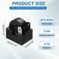 thumbnail image 2 of 3pcs PTC Refrigerator Starter Relay, 4.7 Ohm 2 Pin Fridge Compressor Start Relay, 2 of 6