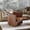 Brown, variant on Emma + Oliver Cole Club Style Barrel Accent Chair with 360° Swivel Brushed Gold Vinyl Wrapped Base and Black Faux Leather Upholstery with Brass Nail Head Trim