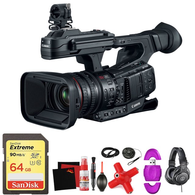 Canon XF705 4K 1" Sensor XF-HEVC H.265 Pro Camcorder -Mega Accessory Bundle - with Memory Card Canon 3041C002-85
