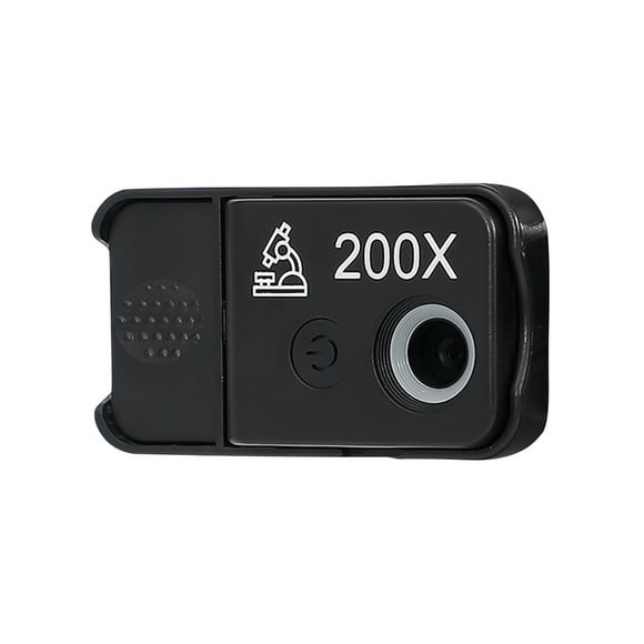 200X Mobile Phone Microscope Lens with LED/ UV Lights Built-in CPL Filter Phone Micro Lens with Universal Phone Clip Replacement for 15/14/13/12 Phone