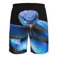 thumbnail image 6 of Kdxio Blue Viper Snake 2 Pattern Mens Casual Shorts - Drawstring Summer Beach Sports Shorts for Men, 6 of 9