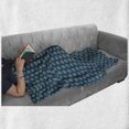 thumbnail image 6 of Dots Soft Flannel Fleece Throw Blanket, Moire Circles with Various Spots in Round Form on Dark Background, Cozy Plush for Indoor and Outdoor Use, 50" x 60", Petrol Blue Pale Green, by Ambesonne, 6 of 6