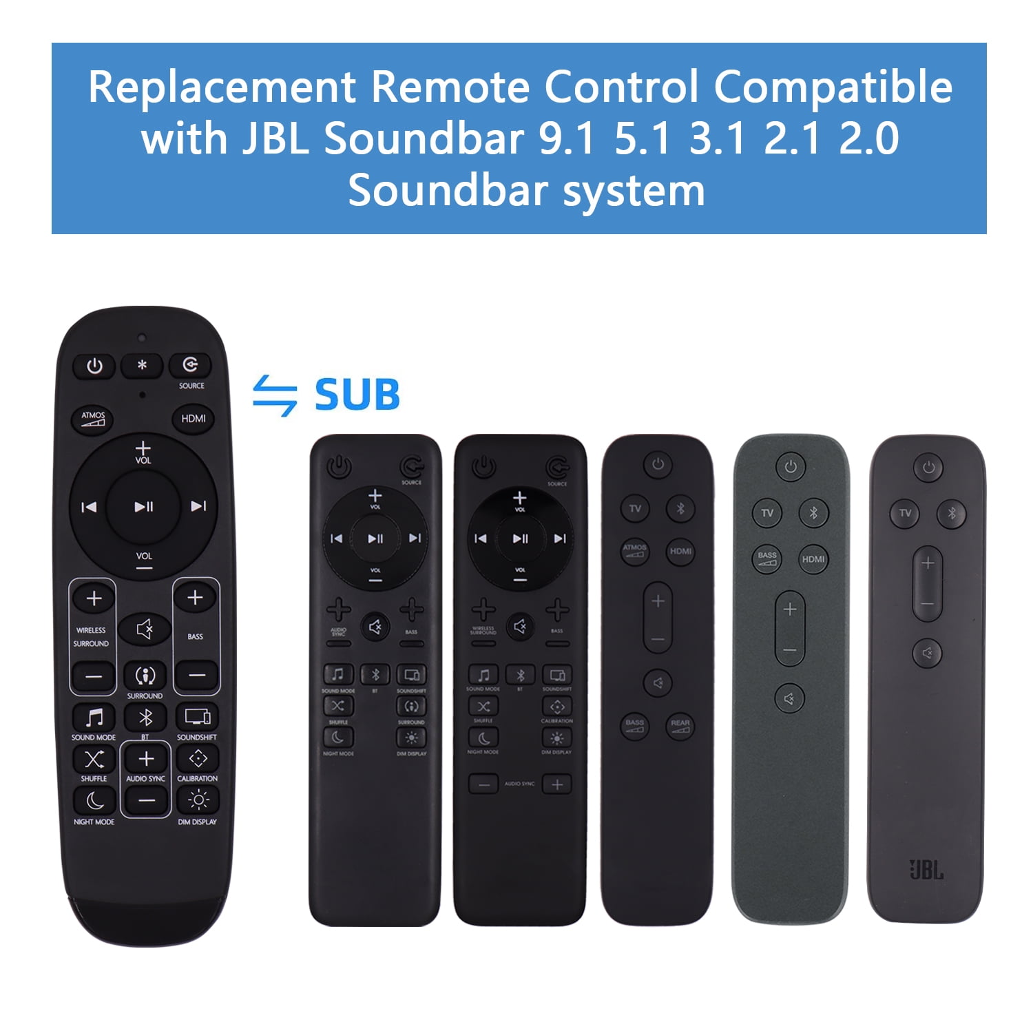 Buy New Replacement Remote Control with Battery for JBL 9.1 Soundbar