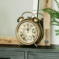 thumbnail image 3 of Yosemite Home Decor Modern Metal Gear Table Top Clock in Gold Brass, 3 of 8