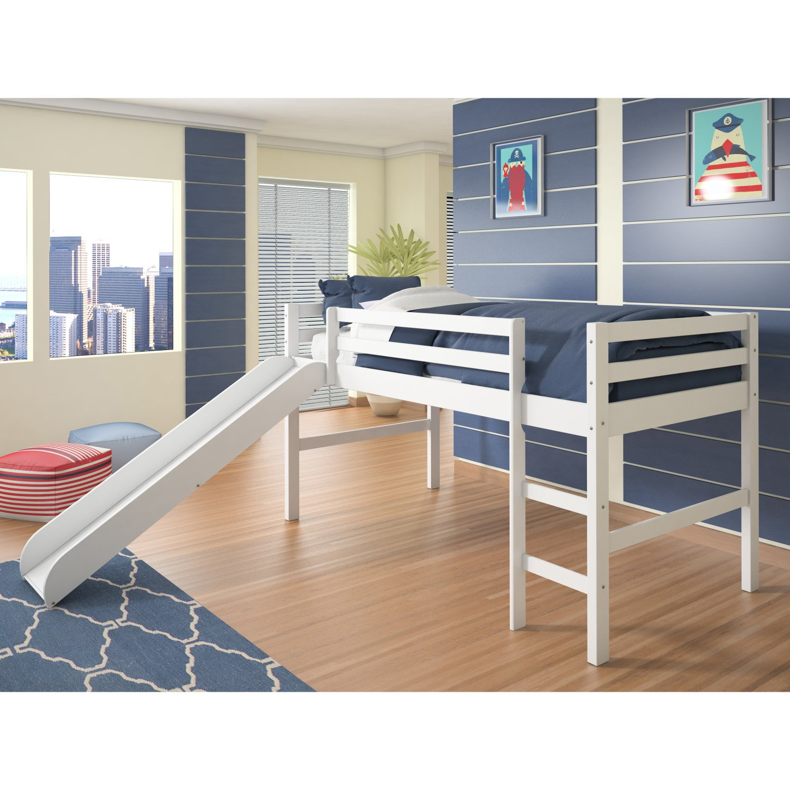 loft bed with slide