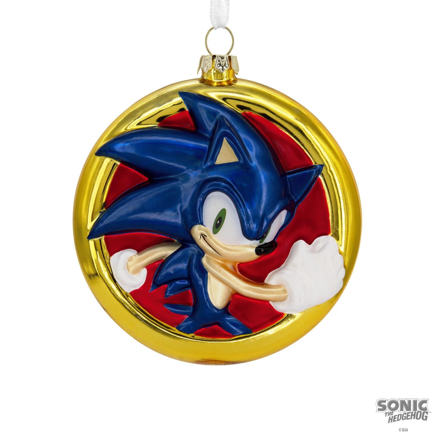 Décoration Hallmark de Noël (Sonic, le hérisson, en verre soufflé)
