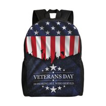 Thank You Veteran Backpack Single-Sided Printed Backpack Light Casual Laptop Backpack Travel Backpack Suitable For Office Travel Commuting