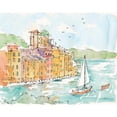 thumbnail image 3 of Tavoletti, Anne 18x15 Black Modern Framed Museum Art Print Titled - Portofino II, 3 of 5