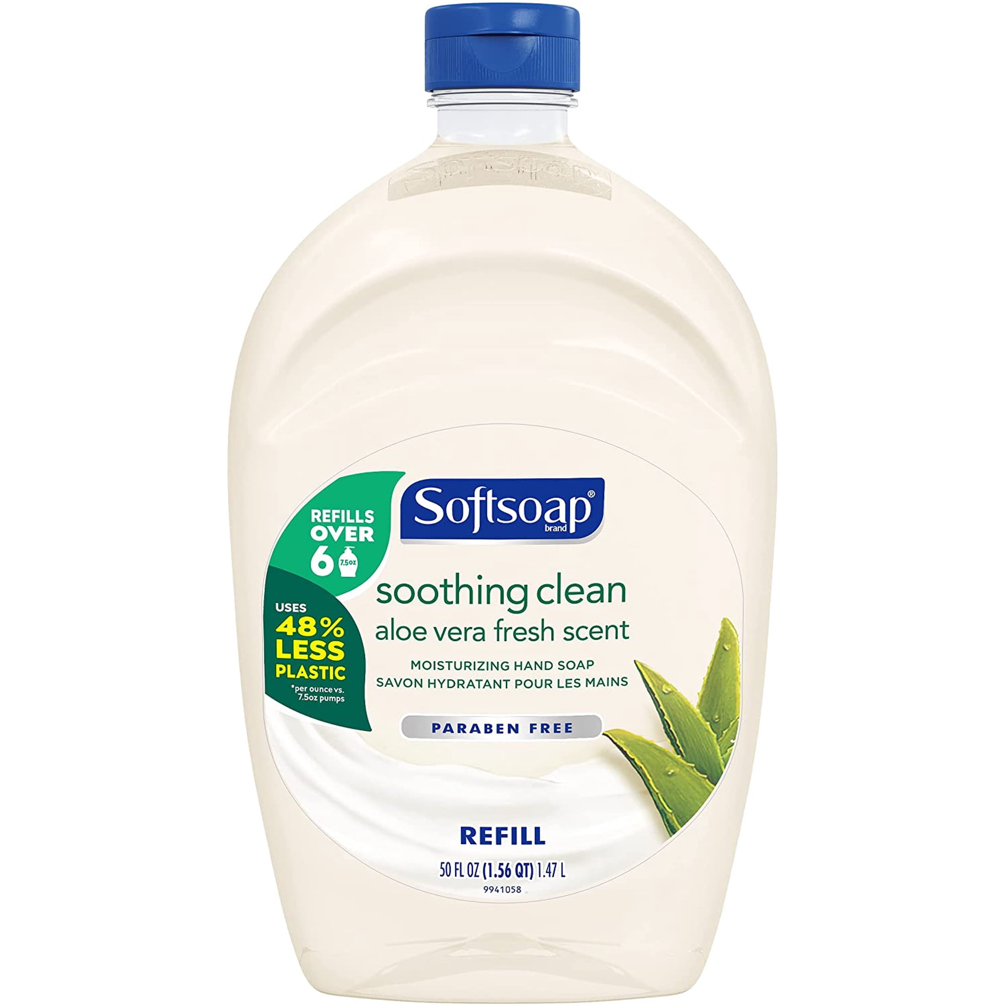 Liquid Hand Soap Refill, Soothing Aloe Vera, 50 Ounce Bottle, Bathroom Soap, Bulk Soap, Moisturizing Hand Soap, Premium Scented Hand Soap (Pack of 3)