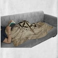 thumbnail image 6 of Compass Soft Flannel Fleece Throw Blanket, Abstract Navigation Sailing Method Navigation Theme Print, Cozy Plush for Indoor and Outdoor Use, 50" x 60", Brown Pale Brown, by Ambesonne, 6 of 6