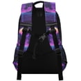thumbnail image 3 of FORMRS Unisex Backpack Elementary School Travel Bookbag with Reflective Stripes, Green Digital Art, 3 of 7