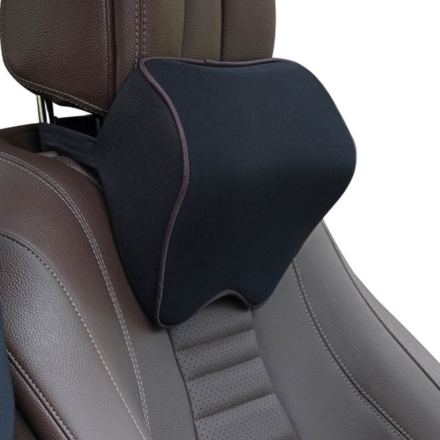 Car Neck Pillow, Softness Car Headrest Pillow For Driving With Adjustable Strap, 100% Memory Foam And Breathable Removable Cover