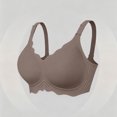 thumbnail image 6 of Qwertyu Wireless Jelly Bras for Women No Underwire Scalloped Push Up Bralettes Seamless Soft Comfort Everyday Tshirt Bra Gray 34, 6 of 7