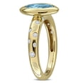thumbnail image 3 of Everly Women’s 1 1/4ct Sky Blue Topaz 1/4ct Diamond 10k Yellow Gold Marquise Ring - GH, I2-I3, 3 of 10