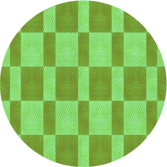 Ahgly Company Indoor Round Patterned Emerald Green Area Rugs, 4' Round
