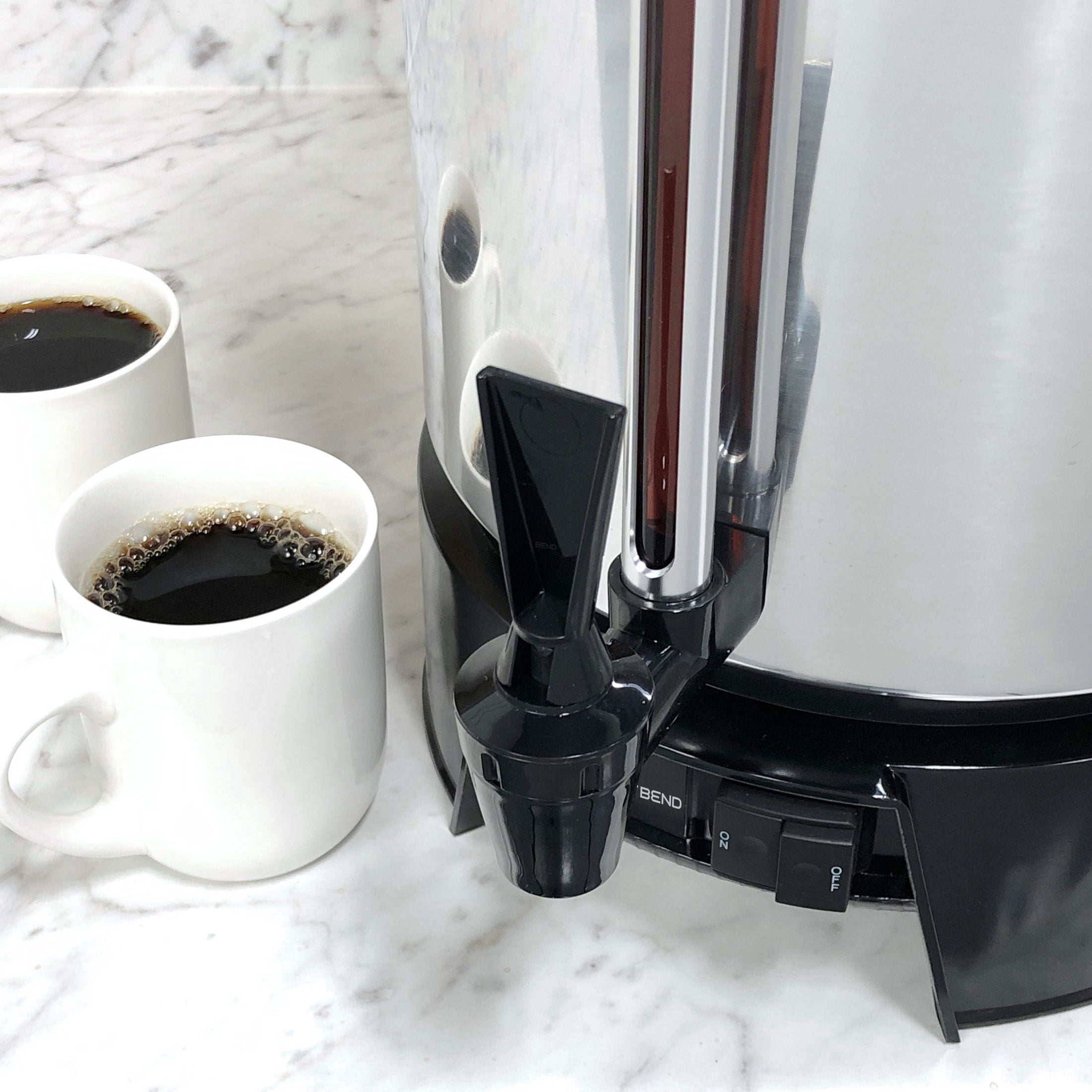 West Bend Coffee Urn Large Capacity Coffee Maker with Automatic Temperature Control, 100 Cup, in Silver