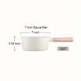 thumbnail image 3 of DssengNon Stick Sauce Pan 2QT  7 Inch With Easy-Clean Silicone-Edge Glass Lid  Compatible With Multiple Stovetops, 3 of 5