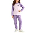 thumbnail image 4 of Hduncf Girls 2 Piece Thermal Sets ColorBlock Long Sleeve Shirt Elastic High Waist Pants Kids Fall Casual Cute Athletic Outfits Purple 11-12 Years, 4 of 8
