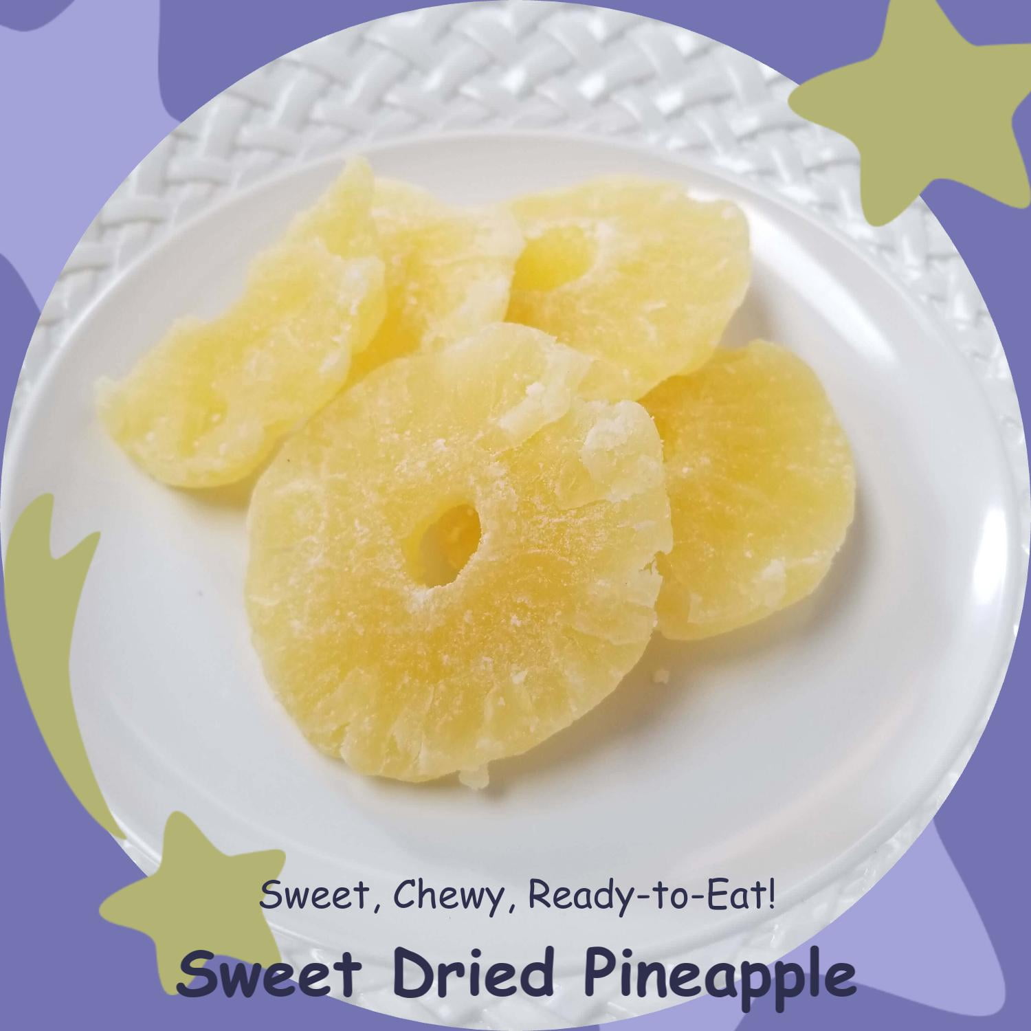 Snack Delight Sweet Dried Pineapple Rings, Candied Tropical Fruit Snack, Perfect for Snacking and Baking, 5 Pound